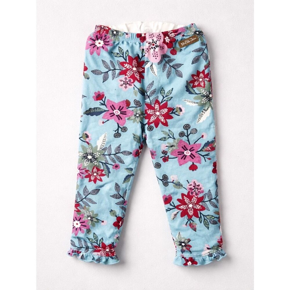 Matilda Jane Aqua Floral Ruffle Hem Leggings